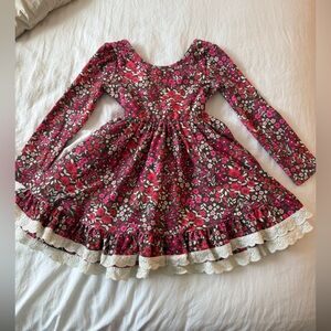 Cheeky Plum Floral Long Sleeve Dress